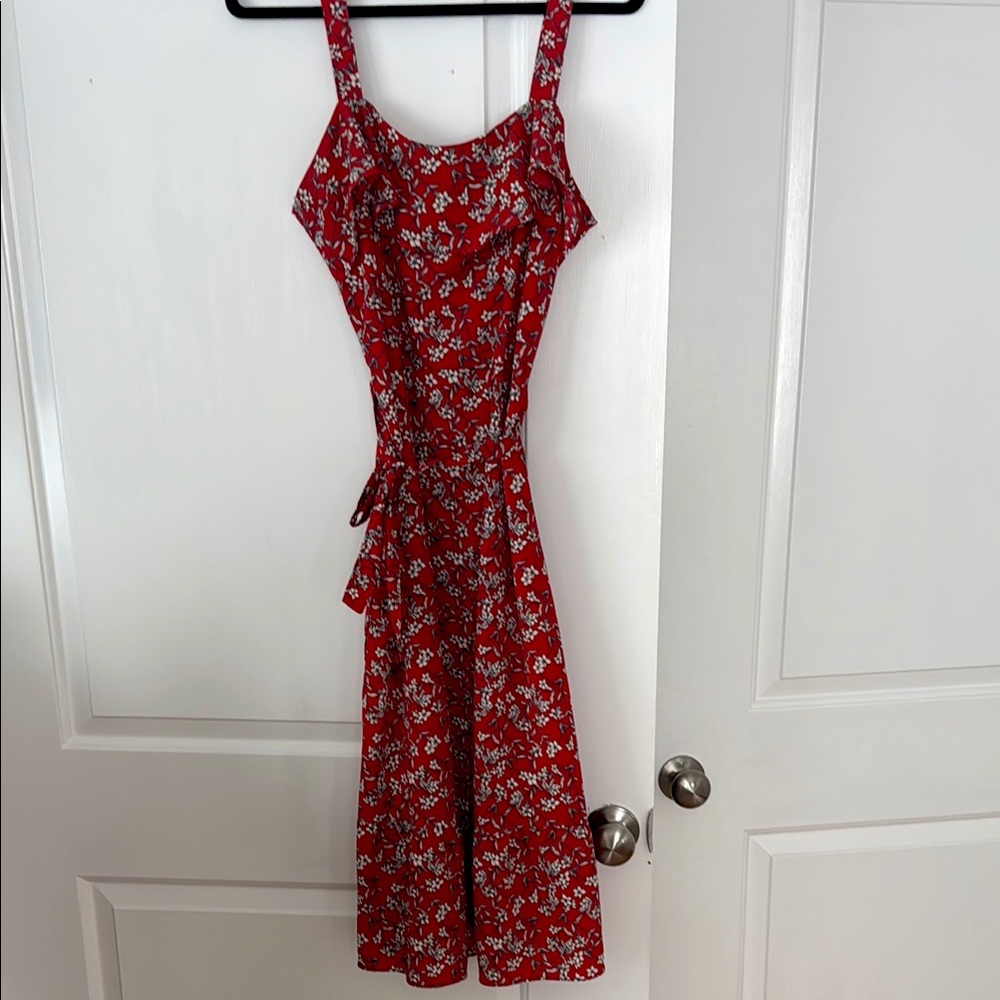 Banana Republic Floral Red Dress